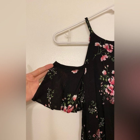 Aqua Girls' Cold-Shoulder Floral Dress, Big Kid Size Small - Picture 5 of 7